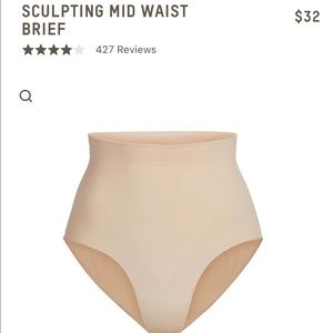 Skims Sculpting Mid Waist Brief in Sand (L/XL)